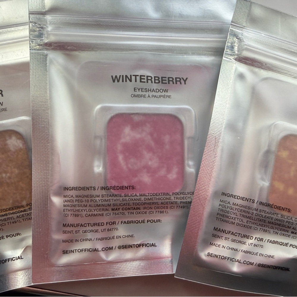 Winterberry, Ember and Cashmere Seint eyeshadows. Brand NEW never opened.